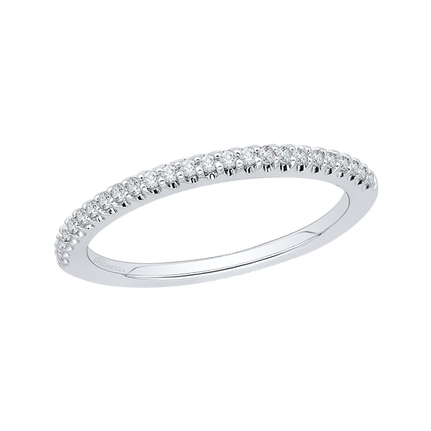 14K White Gold Wedding Band With 25 Round Diamonds .15Ct Tdw Si2 GH Goes With Ring 100-1308
