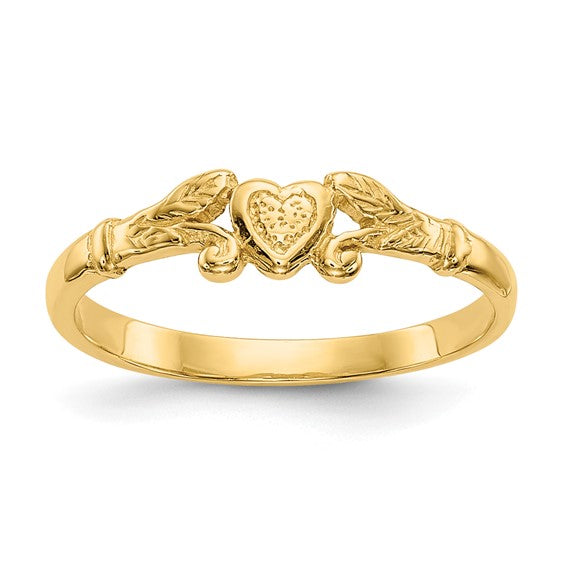 14kt Yellow Gold Heart Baby Ring