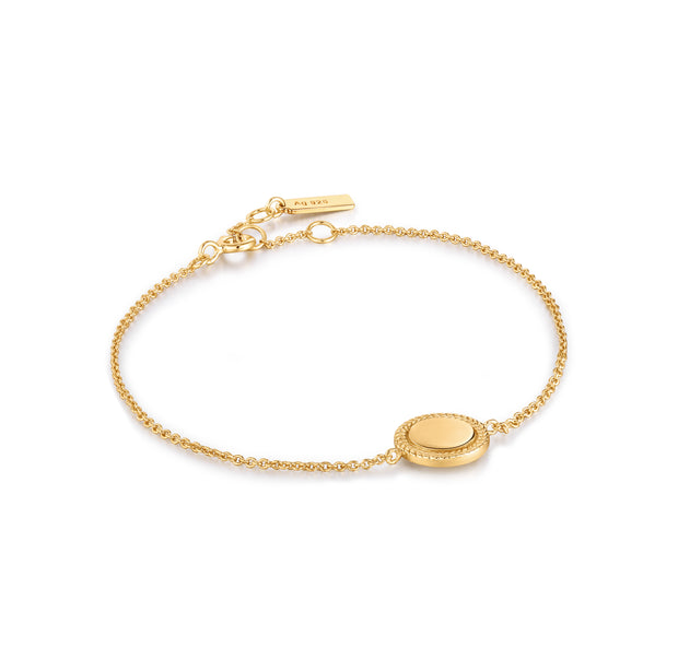 ANIA HAIE ROPES  DREAMS GOLD ROPE DISC BRACELET