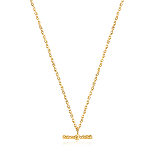 ANIA HAIE ROPES  DREAMS GOLD ROPE T-BAR NECKLACE