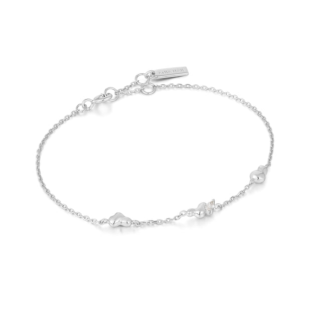 Sterling Silver Twisted Wave Chain Bracelet