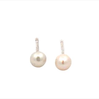 Sterling Silver Birthstone Pearl Earrings