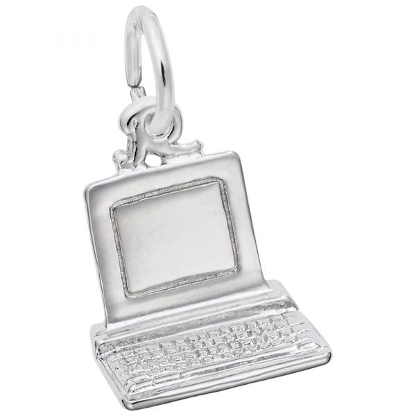 Sterling Silver Charm - Computer