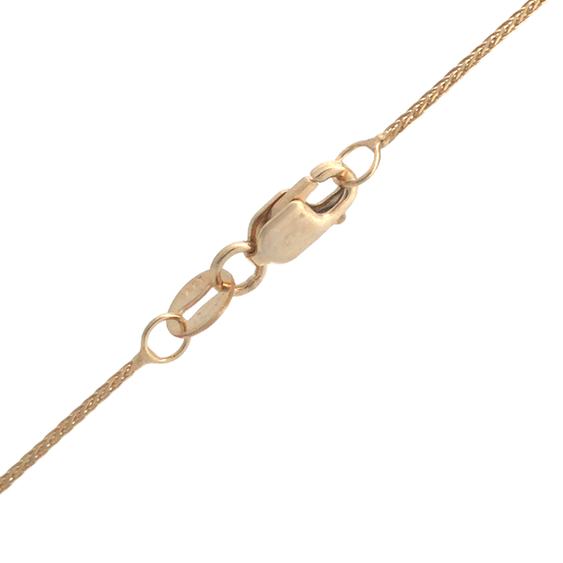 14Kt Yellow Gold 22" .5mm Baby Diamond Cut Wheat Chain With Lobster Cl