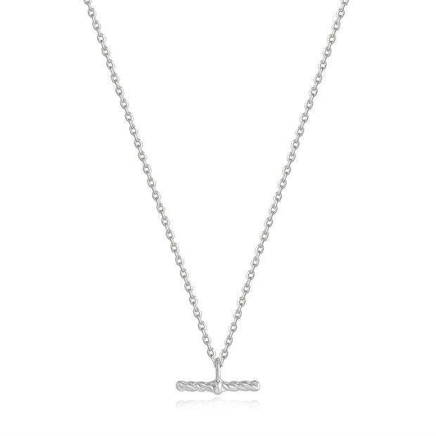 ANIA HAIE ROPES  DREAMS SILVER ROPE T-BAR NECKLACE