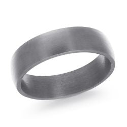 Grey Tantalum Band With Satin Finish 6mm Size 9.5