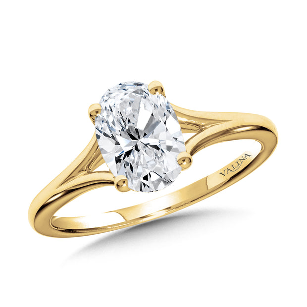 14kt Yellow Gold Mounting With 10 Round Diamond Under Carriage .10ct a