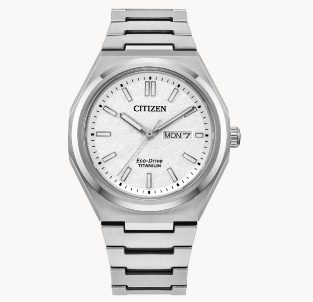 CITIZEN ZENSHIN THREE HAND TITANIUM ECO-DRIVE WATCH