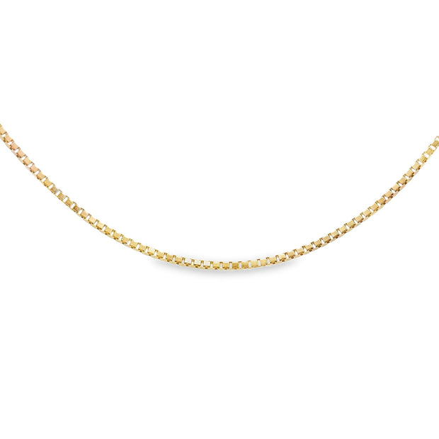 Vintage 14Kt Yellow Gold 18 Inch Long Box Chain 1.35Mm Wide Weighing 6