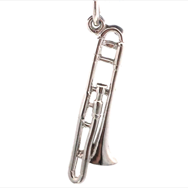 Sterling Silver Trombone Charm