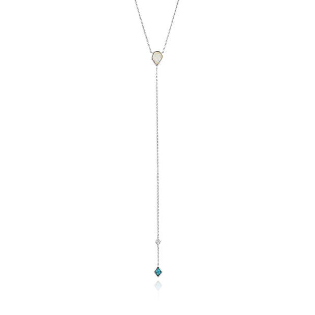 Ania Haie Mineral Glow TURQUOISE AND OPAL COLOUR Y NECKLACE