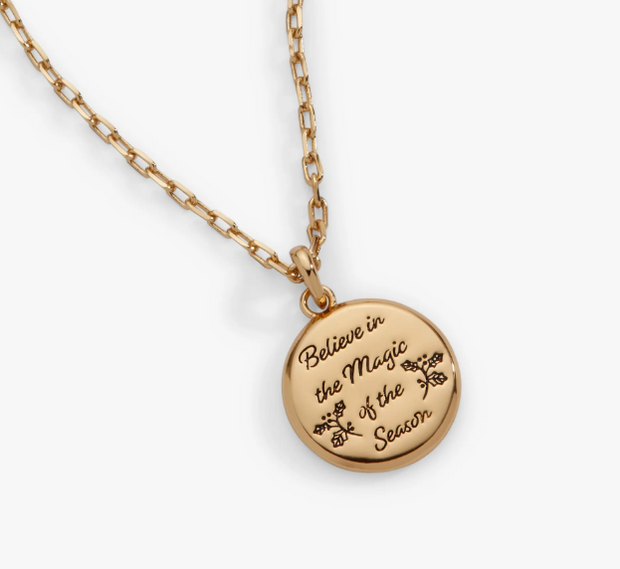 Holly 'Believe In The Magic Of The Season' Pendant 18" Necklace