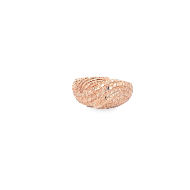 Vintage 14Kt Rose Gold Ring Finger Size 9.0 And Weighs 5.5 Grams.