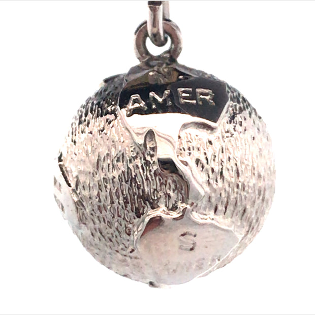 Sterling Silver Globe Charm