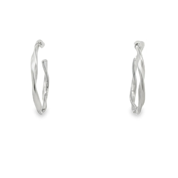 Jorge Revilla Silver Earring Hoops 26Mm In Diameter