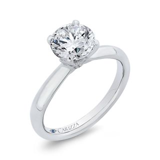 14K White Gold Engagement Ring Mounting With 2 Marquise Shaped Diamond