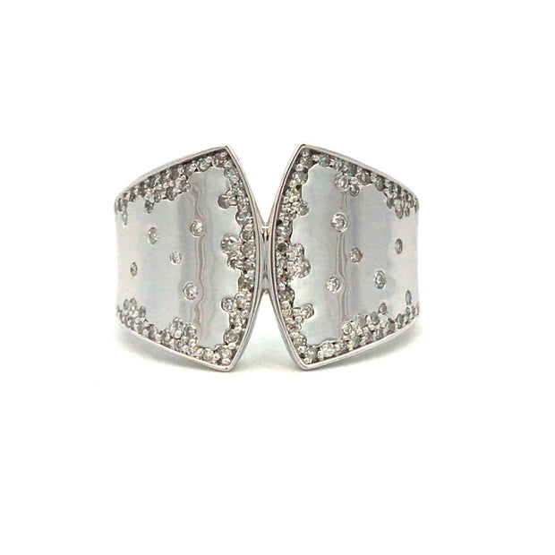 10Kt White Gold Fashion Ring With 104 Diamonds .38Tdw H/I In Color And