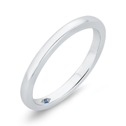 14kt White Gold Band With Round Diamond Inside Shank .004ct