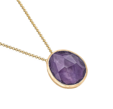JORGE REVILLA 18 INCH BEZEL SET AMETHYST NECKLACE FROM THE SHADE COLLE