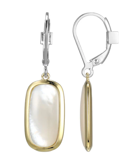 Sterling Silver ELLE "Allure" Rhodium and Yellow Gold Plated Mother of