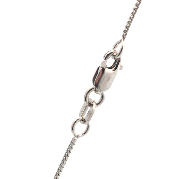 14Kt White Gold 20" .5mm Round Franco Chain With Lobster Clasp 1.7Gr
