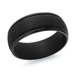 Black Tantalum Ring With Brushed  Finish 8mm Size 10