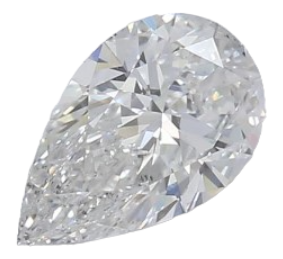 Loose Lab Grown Pear Shaped Diamond 1.54ct D VS1 IGI Certificate 55725