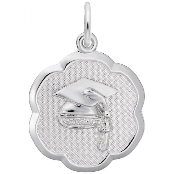 Sterling Silver Graduation Disc Charm