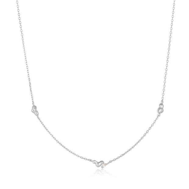 Sterling Silver Twisted Wave Chain Necklace