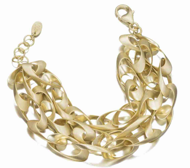 Jorge Revilla Nova Sterling Silver Bracelet With 18Kt Yellow Gold Over