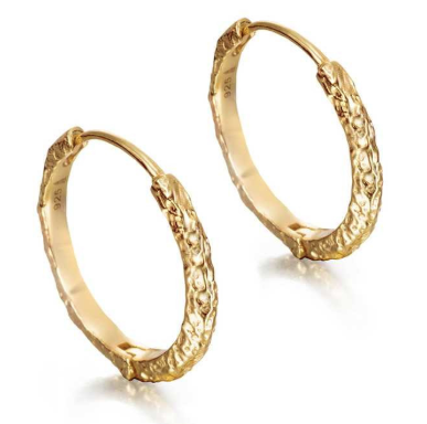 JORGE REVILLA LAVA COLLECTION STERLING SILVER 22MM HOOP EARRINGS WITH