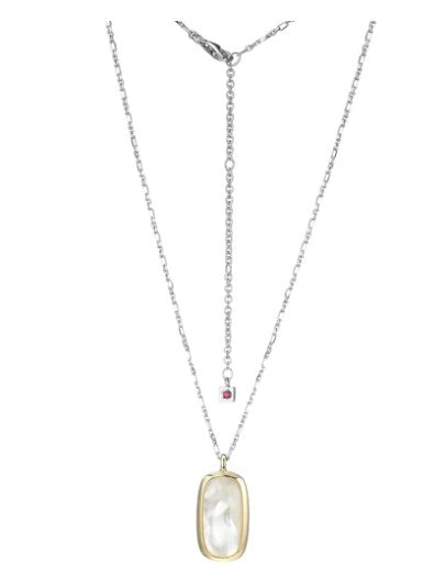 Sterling Silver Elle "Allure" Rhodium And Yellow Gold Plated Mop Penda