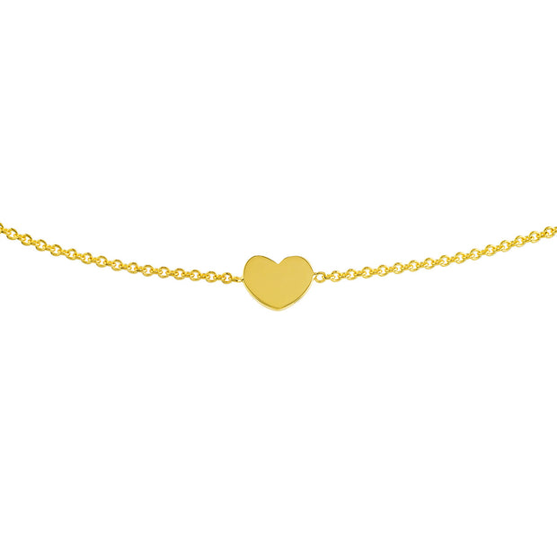 14kt Yellow Gold Mini Heart Bolo Bracelet