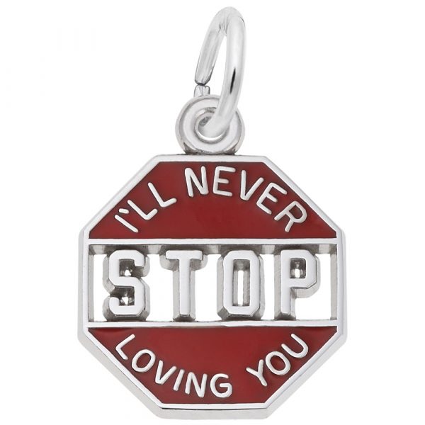 Sterling Silver "I'll Never Stop Loving You" Charm
