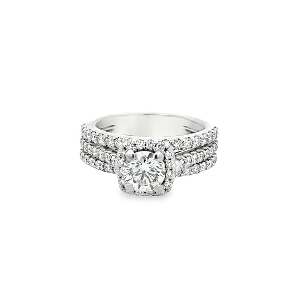 14 karat white gold, from the Carizza collection, three piece attached