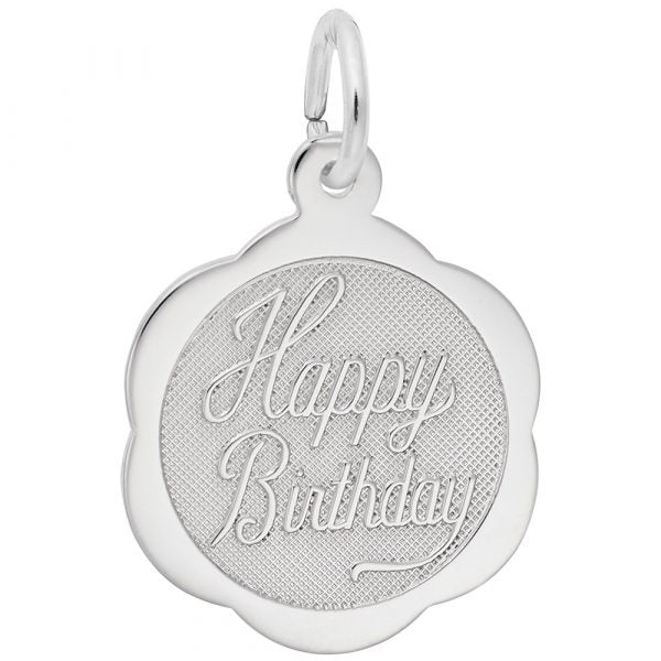 Sterling Silver Happy Birthday Charm