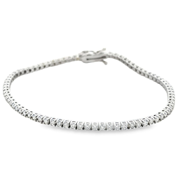 Vintage 14Kt White Gold 2 Carats Total Weight Loveglo Bracelet 77Br@2.