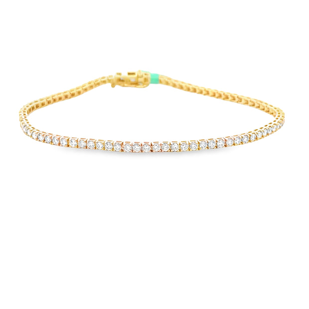 14kt Yellow Gold Lab Grown Diamond Bracelet With 82 Round Diamonds 2.0