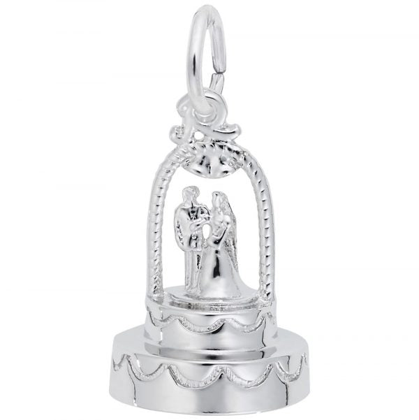 Sterling Silver Wedding Cake Charm