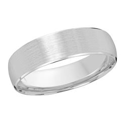 14kt White Gold 6mm Satin Band Size 10