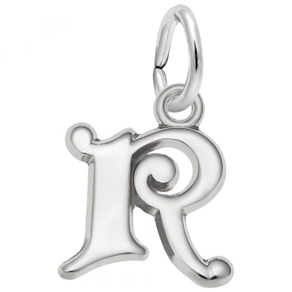 Sterling Silver  Initial-R Charm