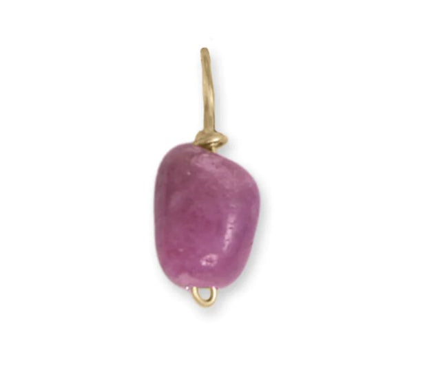 14 Karat Gold Ruby Birthstone Charm.