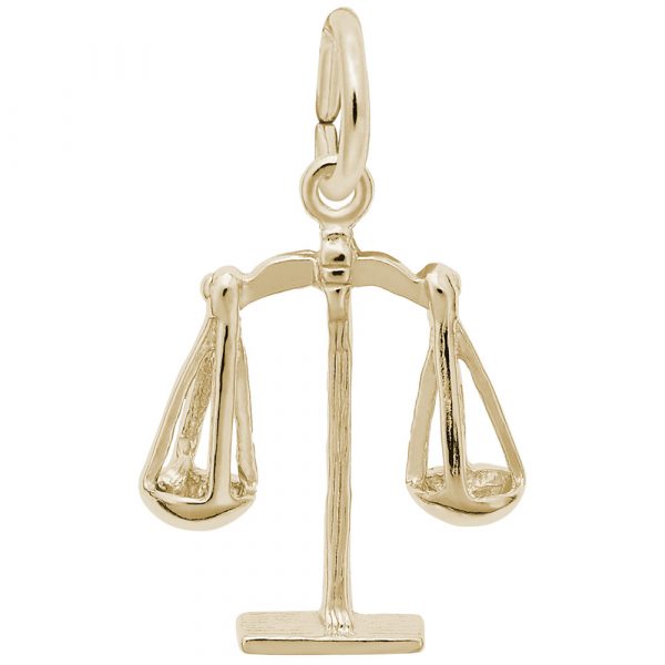 14Kt Yellow Gold  Charm - Scales Of Justice