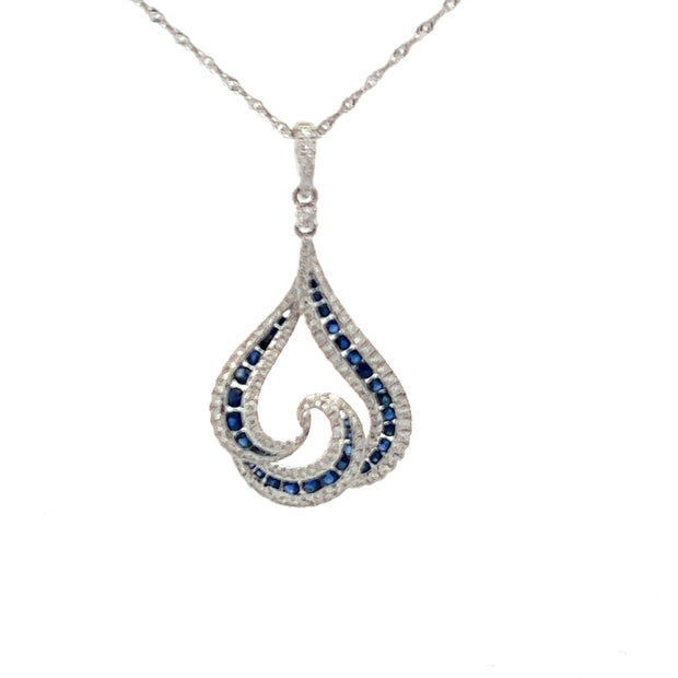 14kt White Gold Necklace With 132 Round Diamonds .56tdw H/I Si1 and 35