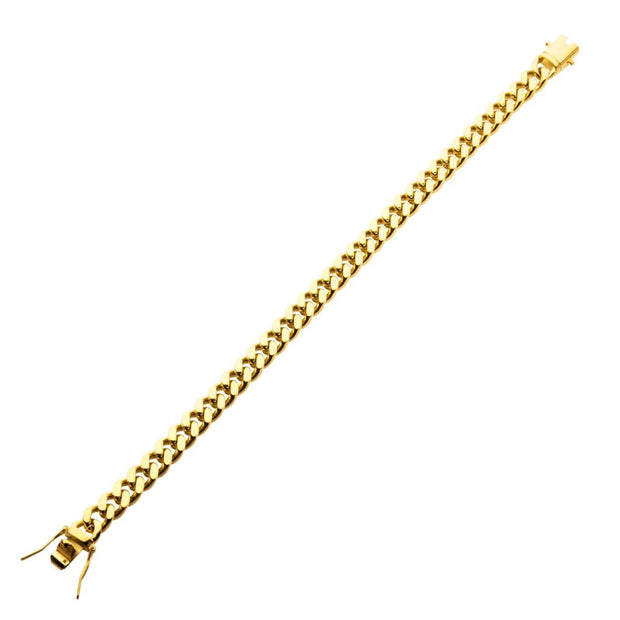 Men's Stainless Steel Gold Plated & Black Plated Reversible Bracelet.