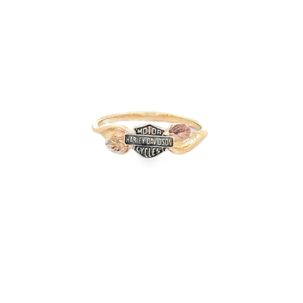 Vintage 10Kt Black Hills Gold Harley Davidson Ring Finger Size 5.0 And