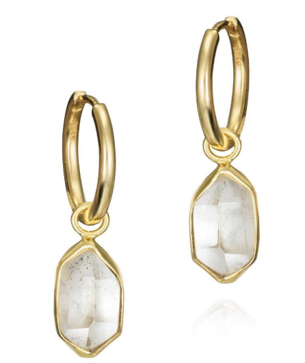 Jorge Revilla Herkimer Hexagon Quartz Sterilng Silver With 18Kt Yellow