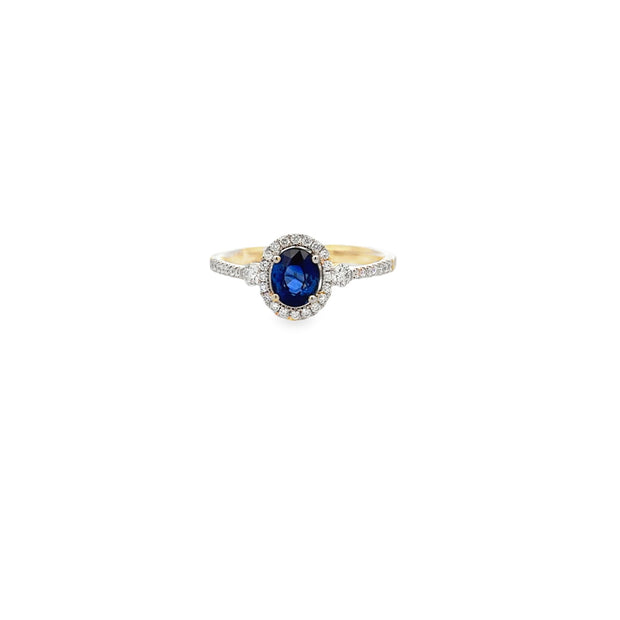 Lady's White 14 Karat Sapphire Fashion Ring Size 7 With One = 0.69Ct O
