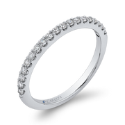 14Kt White Gold Carizza Diamond Wedding Band with 19 Round Prong Set Diamonds. .27Ct TDW VS1 GHGoes with 100-1172