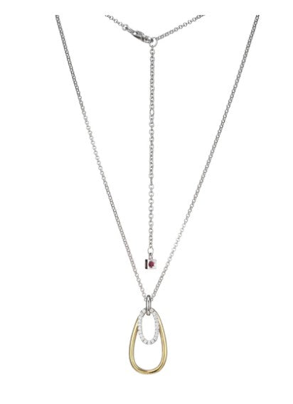 Sterling Silver Elle "Circadia" Rhodium And Yellow Gold Cubic Zirconia